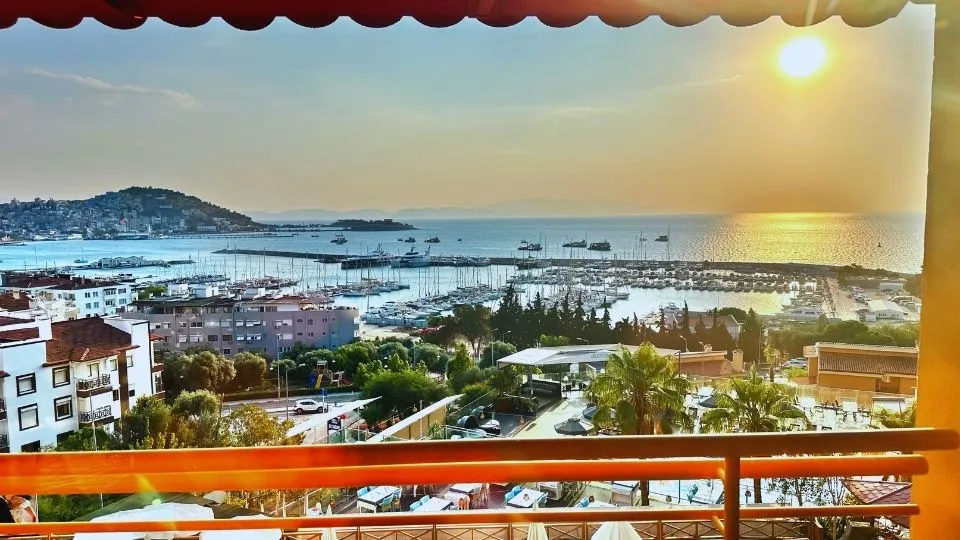 Kuşadası bay seen from the hotel